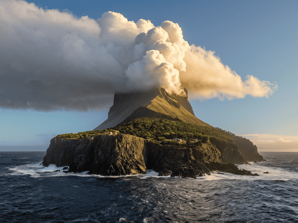 Visiting Tristan da Cunha island landscape