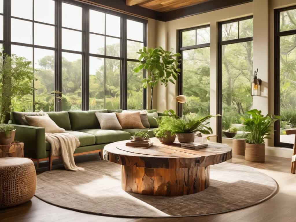 Woman Sitting Pretty on eco couch